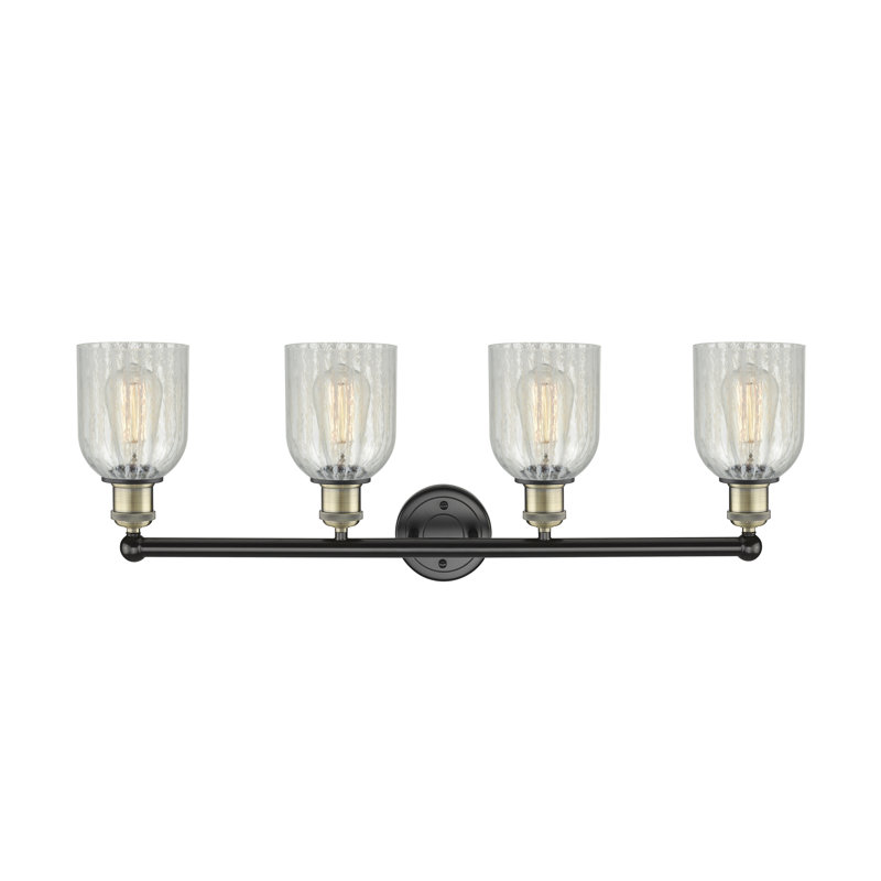 Éclairage pour meuble-lavabo 4 lumières 32 pouces Reiko, Mouchette, Laiton antique noir