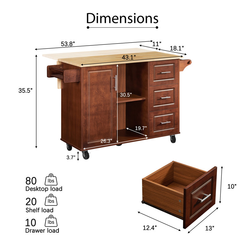 Versatile Mobile Kitchen Island Cart With Smart Storage And Mobility