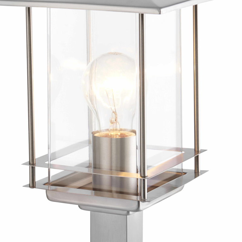 Deller Brushed Stainless Steel Metal Bollard Light