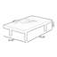 Table basse brune en bois massif brun-129100689