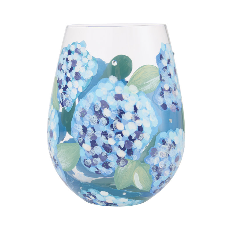 Verre à vin sans pied 20 oz. Enesco Lolita Hydrangea