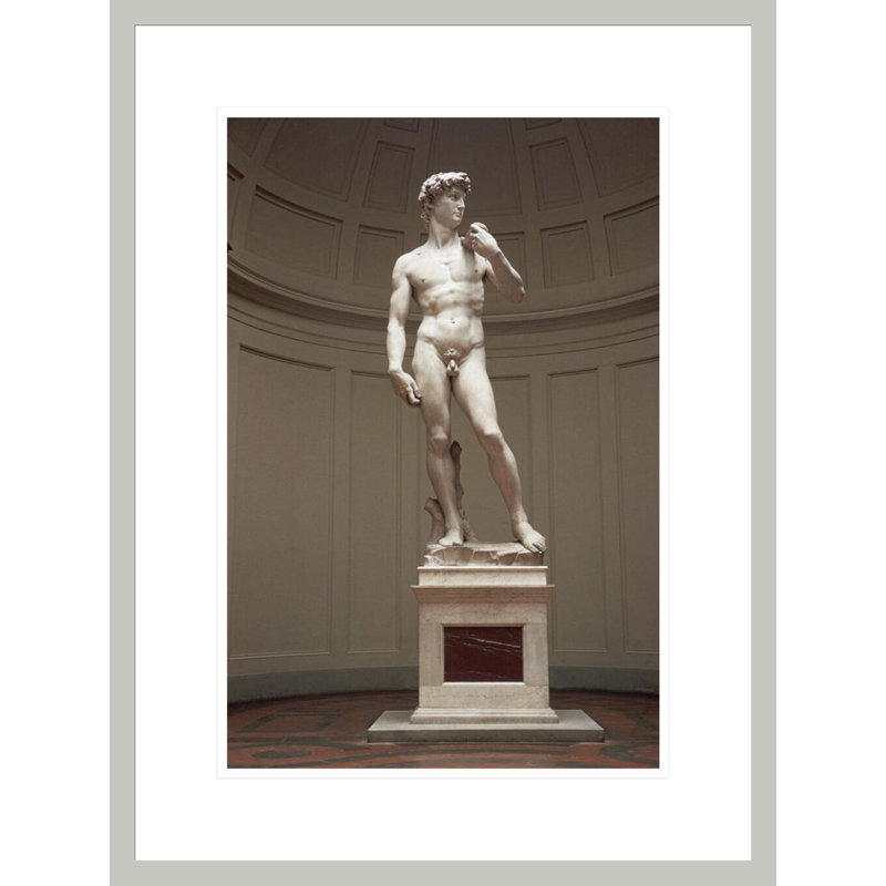 David par Michel-Ange - estampe numérique encadrée, H 21,75 po x l 16,36 po