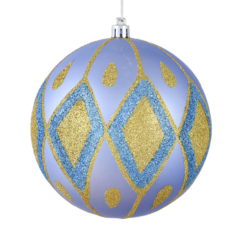 Ornement boule de diamant pailleté mat, Lilas