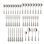Oneida Wordsworth Everyday 45 pieces Flatware Set, Stainless Steel,Service For 8
