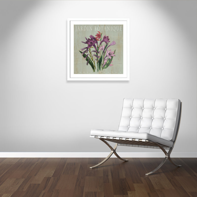 «Botanical Posters», Jardin Botanique II, cadre photo, H 33,5 po x l 33,5 po x P 1,25 po, Blanc
