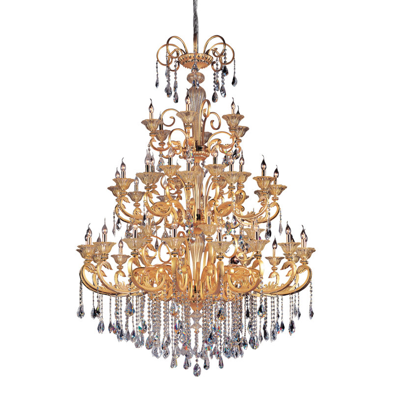 Lustre transparent Legrenzi 48 LT Allegri, Firenze clair, Or deux tons / 24 ct