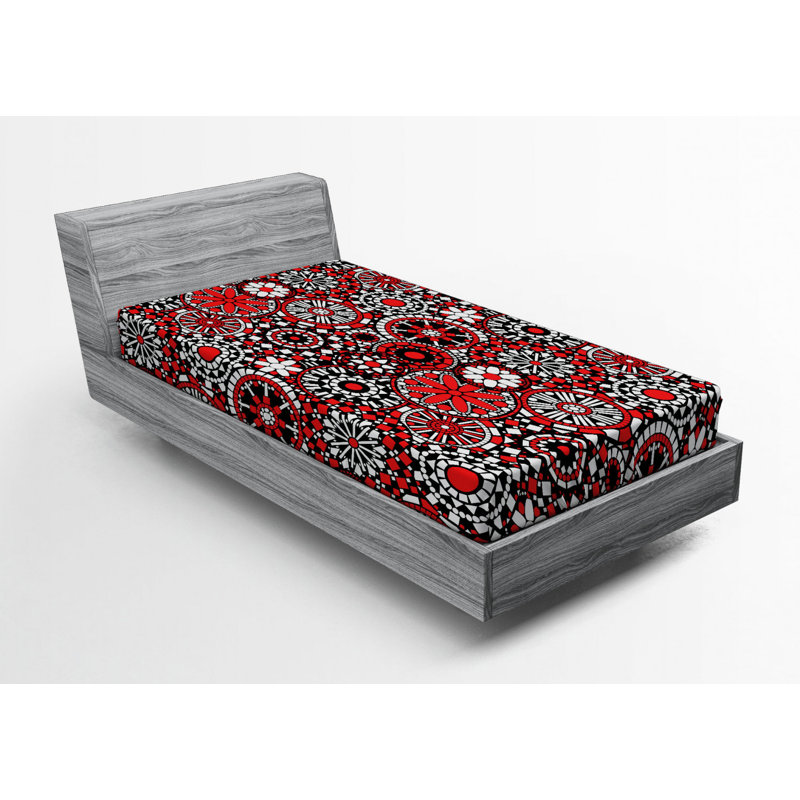 Microfiber Floral Fitted Sheet, Twin XL Fitted Sheet