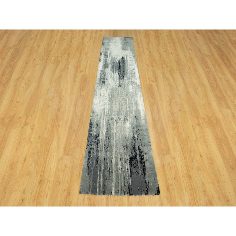 Tapis de couloir unique en laine 2 pi 6 po x 12 pi Celil