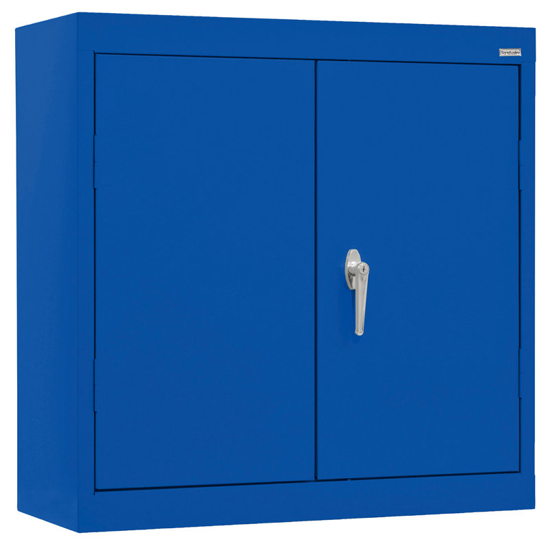 Armoire de rangement simple en acier de calibre 20 (H 26 po x l 30 po x P 12 po), Bleu