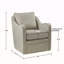 Fauteuil pivotant à large siège