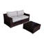 LSI All-Weather Wicker 2-Person Conversation Set – No Assembly Required