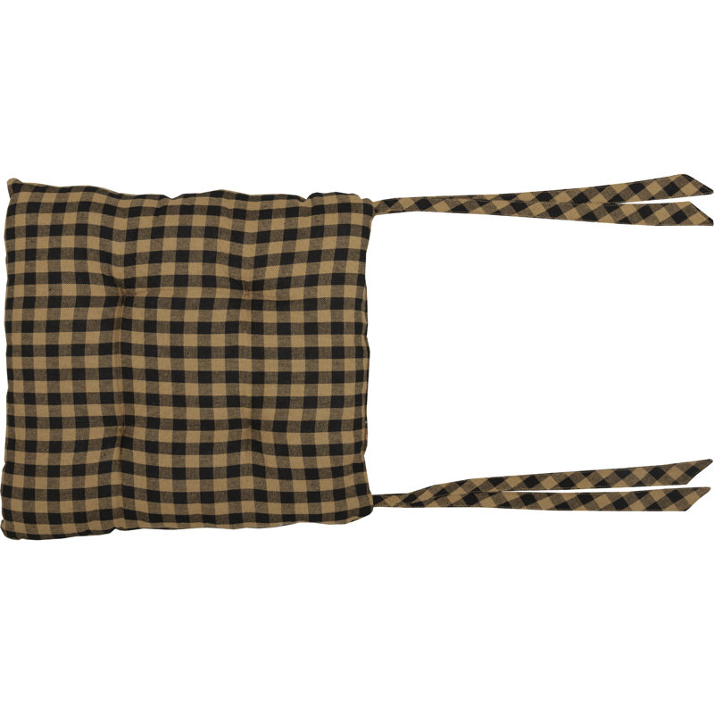 Coussin Aliosha, Noir champêtre / brun clair