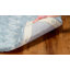 Tapis bleu / ivoire en coton / laine de Nouvelle-Zélande touffeté à la main de style sud-ouest Powell-1061314447