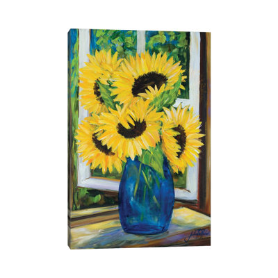 Sunflowers by Julie Derice - Wrapped Canvas Painting