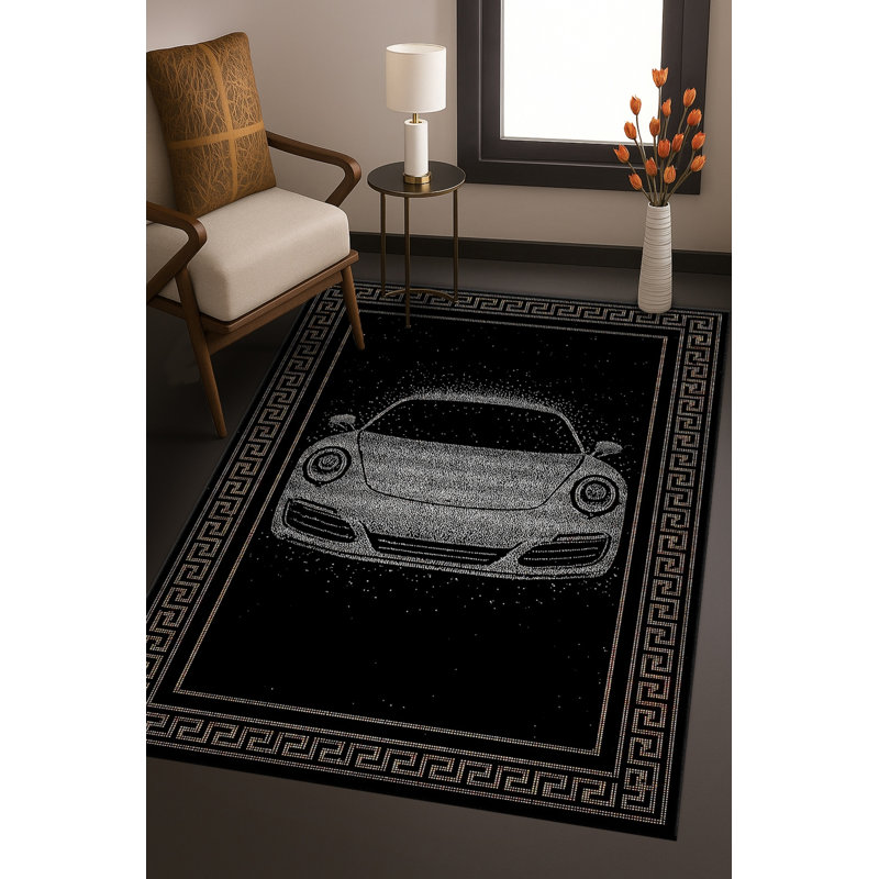 Tapis gris tissé Mosso, 6'7" x 9'10"