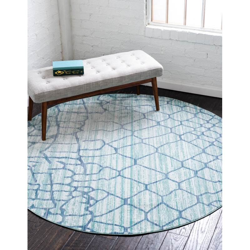 Oberon Abstract Indoor Rug, Round 6'