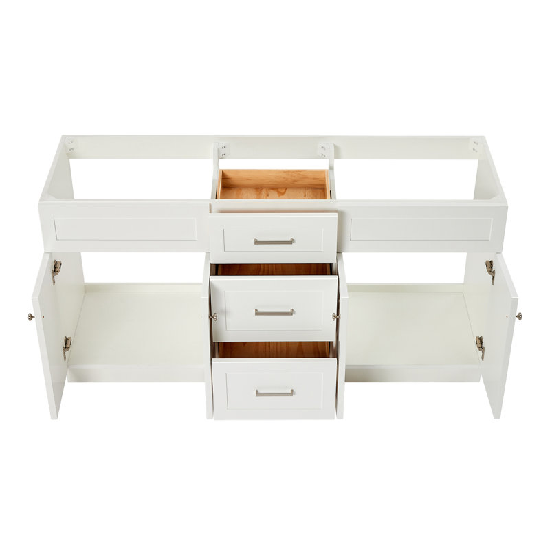 Base de meuble-lavabo double Paulla, Blanc
