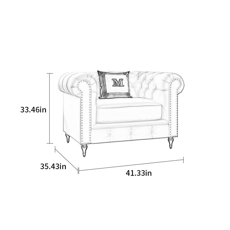 Canapé droit américain de style américain