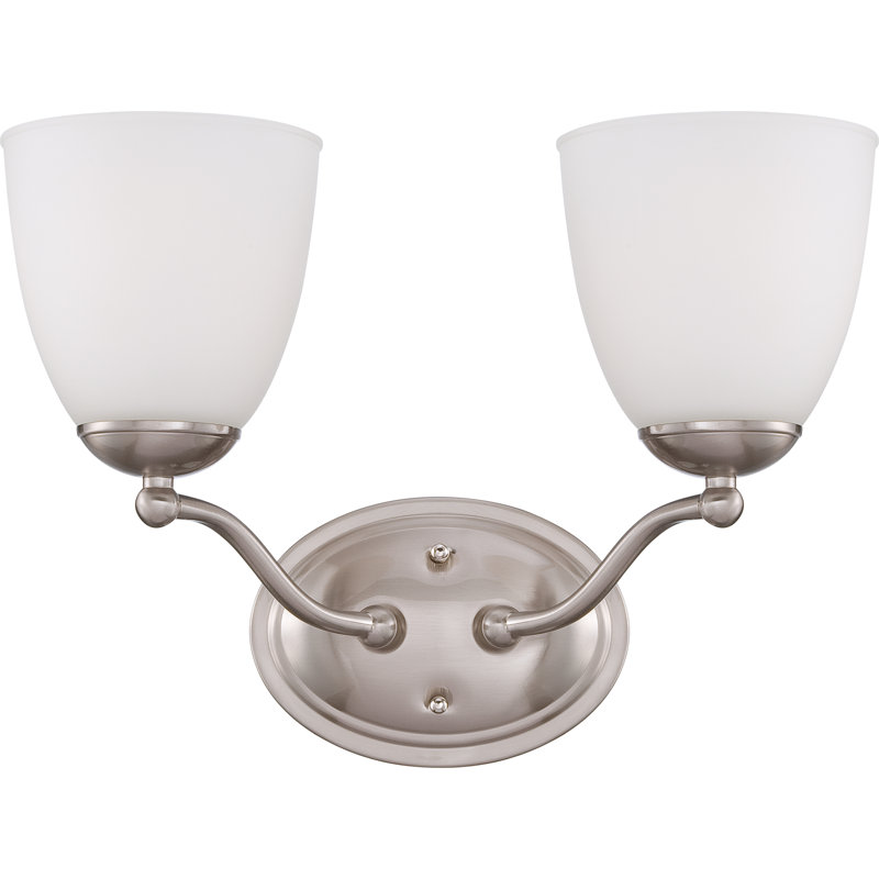 Éclairage pour salle de bain à intensité variable 2 lumières Minidoka, Nickel brossé, T2 Mini spirale