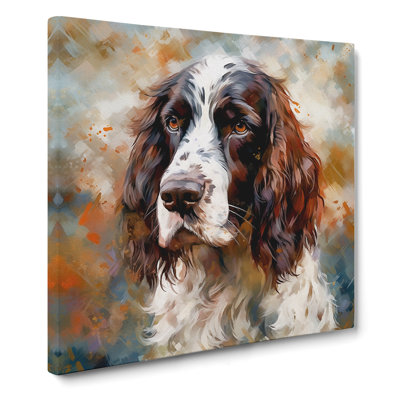 English Springer Spaniel Impressionism - Wrapped Canvas