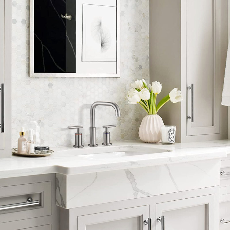 Bathroom Faucet with Drain Assembly, Brushed Nickel