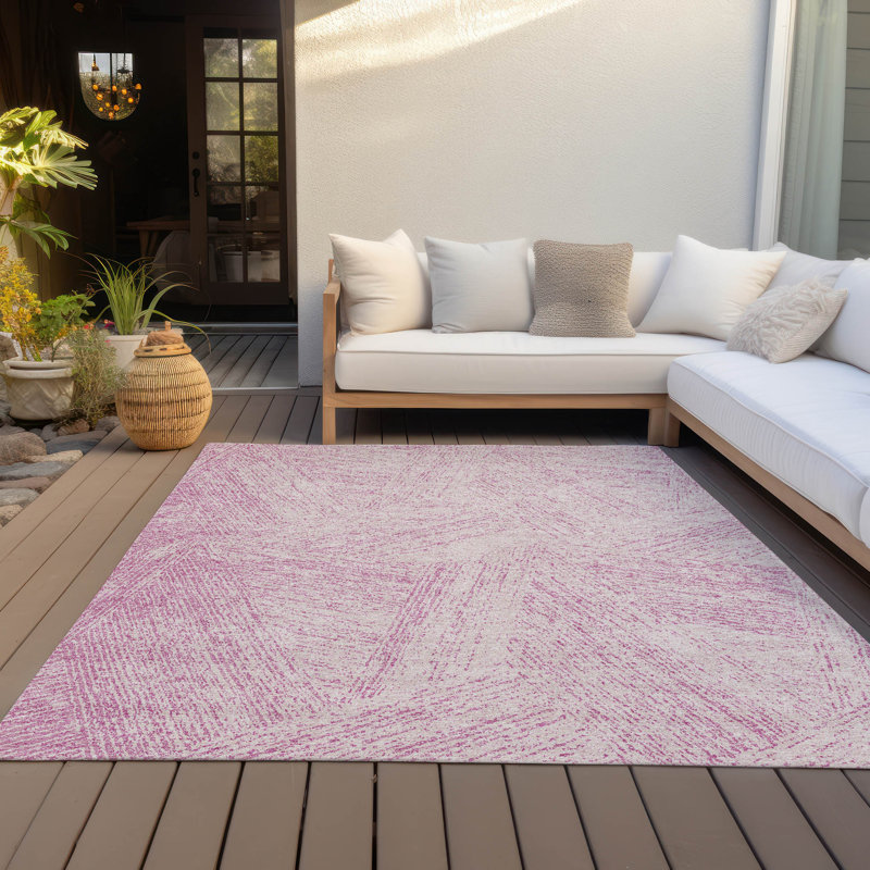 Tapis intérieur / extérieur rose Terra , 2 pi 6 po x 3 pi 10 po