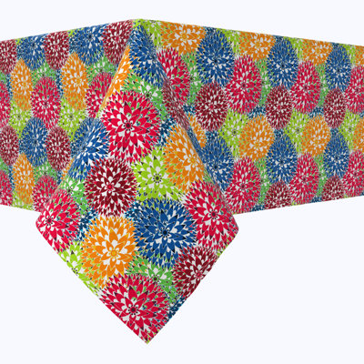 Rectangular Tablecloth, 100% Cotton, Floral 193