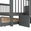 Lit superposé à escalier avec lit gigogne, rangement et barrière de sécurité pour chambre à coucher, dortoir-1420271786