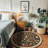 Floral Machine Washable Rug with Non-Slip Backing, Soft Thin Low Pile Non Shedding Floor Carpet, Indoor Foldable Printed Accent Mat for Living Room/Nursery/Bedroom-2015622614