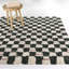 Tapis vert à carreaux moderne vert-718533341