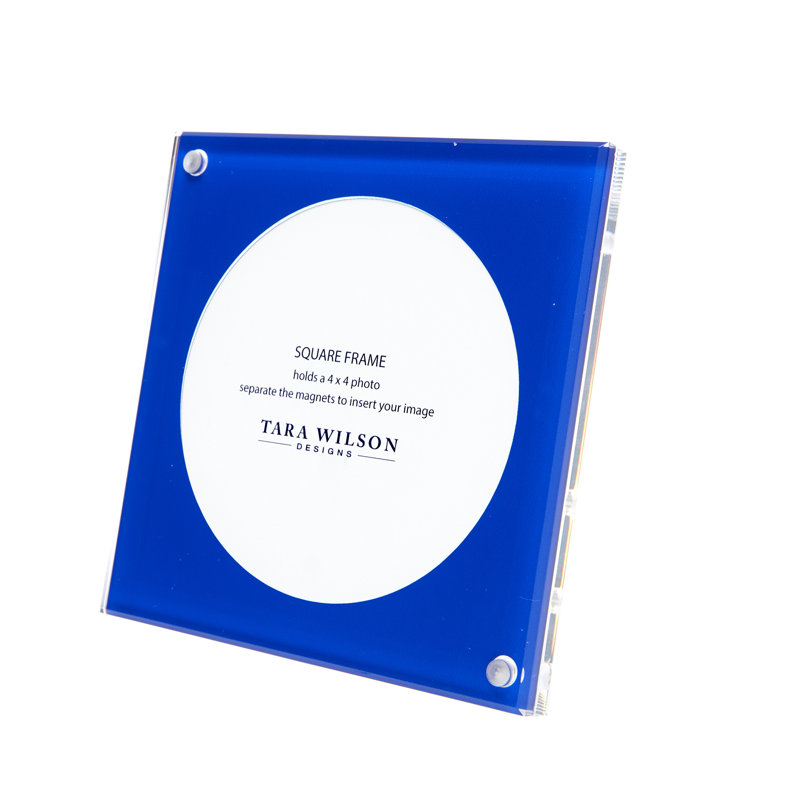 Frame SQUARE Green 5" X 5" For Photo Size 4" X 4", Blue