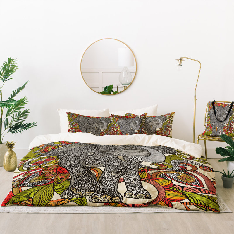 Valentina Ramos Polyester Duvet Cover, Queen Duvet Cover + 2 Standard Shams, polyester
