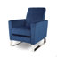 Fauteuil inclinable Arvin à dossier bas et pieds hauts en métal-577890375