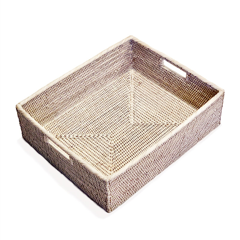 Bathroom Tray, White Wash