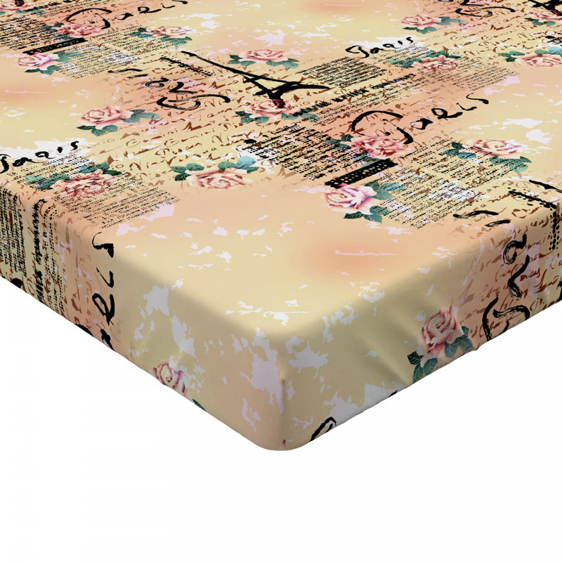 Microfiber Floral Fitted Sheet, Queen Fitted Sheet