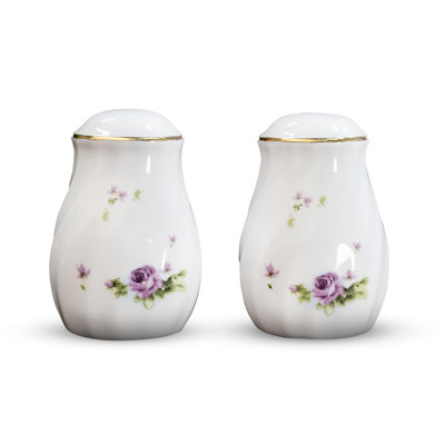 Nika white porcelain salt and pepper shaker set