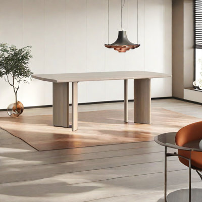 Table en bois massif chêne blanc vieilli