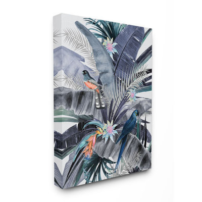 «Tropical Jungle Nature Parrot Bird Floral Scene» par Daphne Polselli, impression