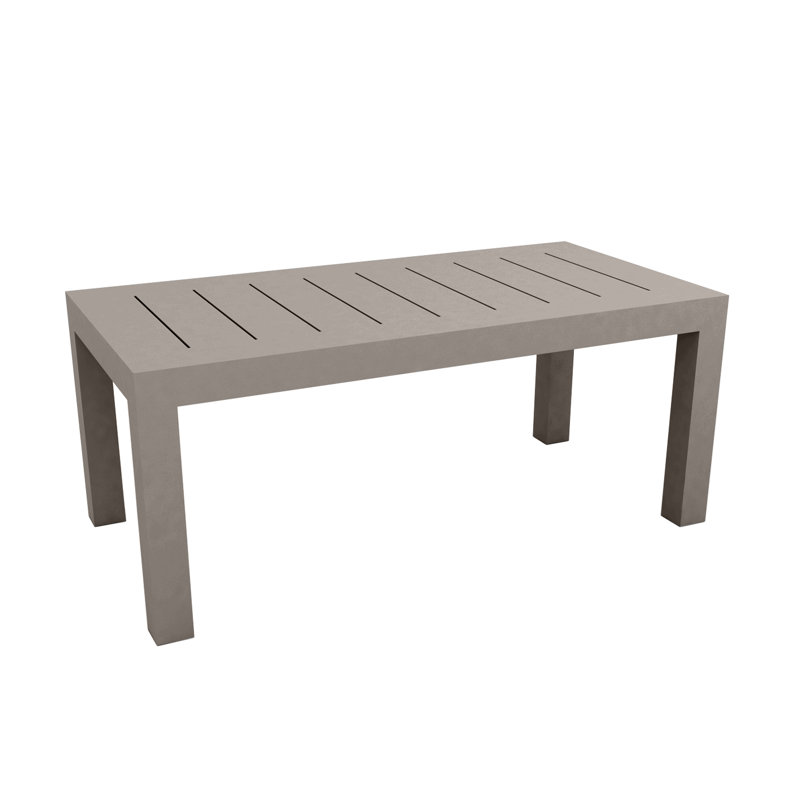 Table de salle à manger en plastique / résine Jut, Taupe, 180 x 90 x 75