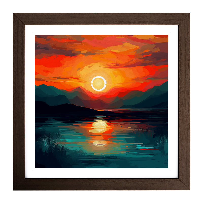 Sunset No.1 - Framed Print, Walnut