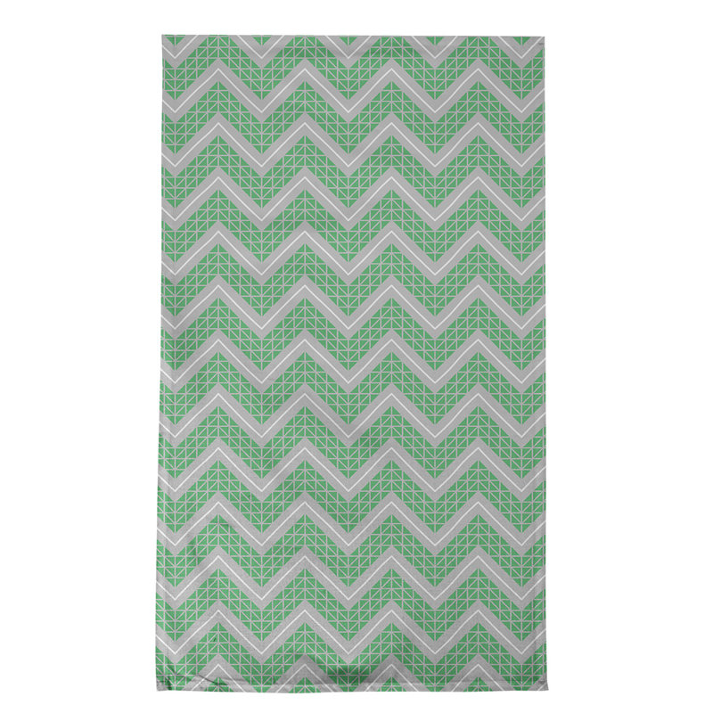 Stephenie Tea Towel Kitchen Towel, Green/Gray/White, Poly Twill