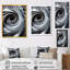 «Gray Spiraling Abstraction - Abstract Spirals», art mural-374978296-374978274