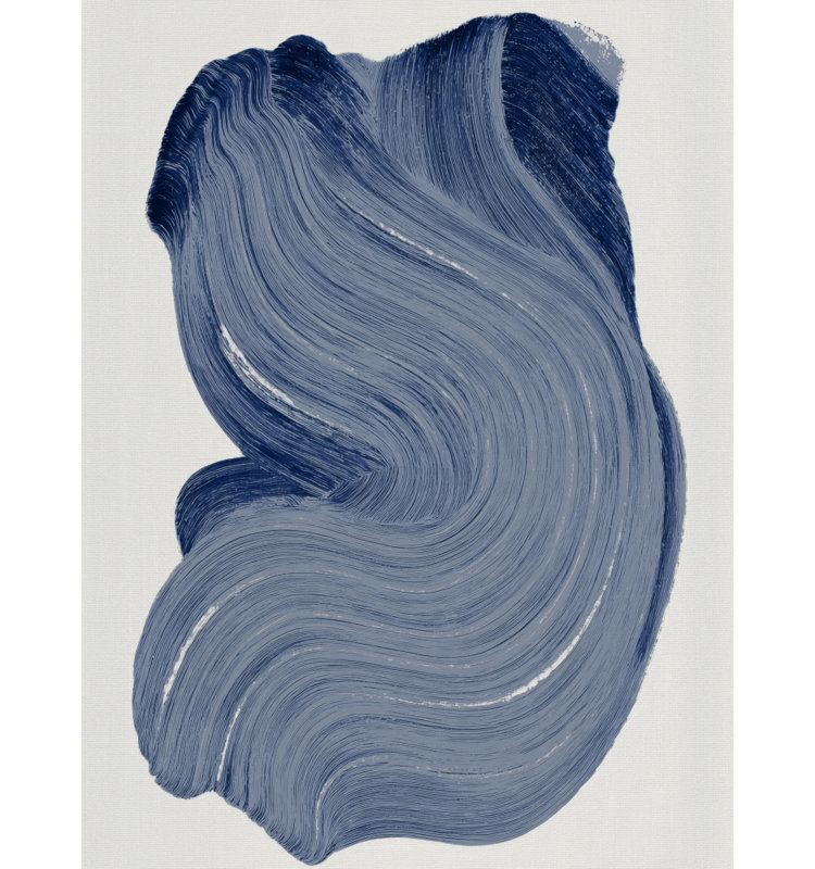 Indigodrift by Treechild — Abstract Wall Art, 40 × 60, Wrapped Canvas, Gold/Tan/Black/Brown/White