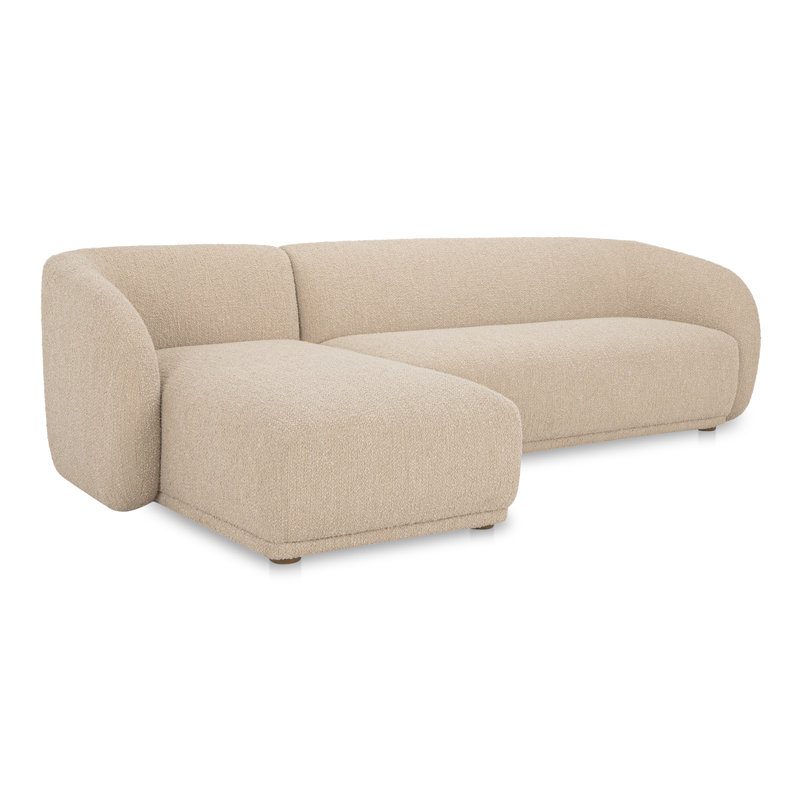 Canapé modulaire à 2 pièces de 112 po Penelope, Boucle naturelle, Orienté à gauche (vu de face)