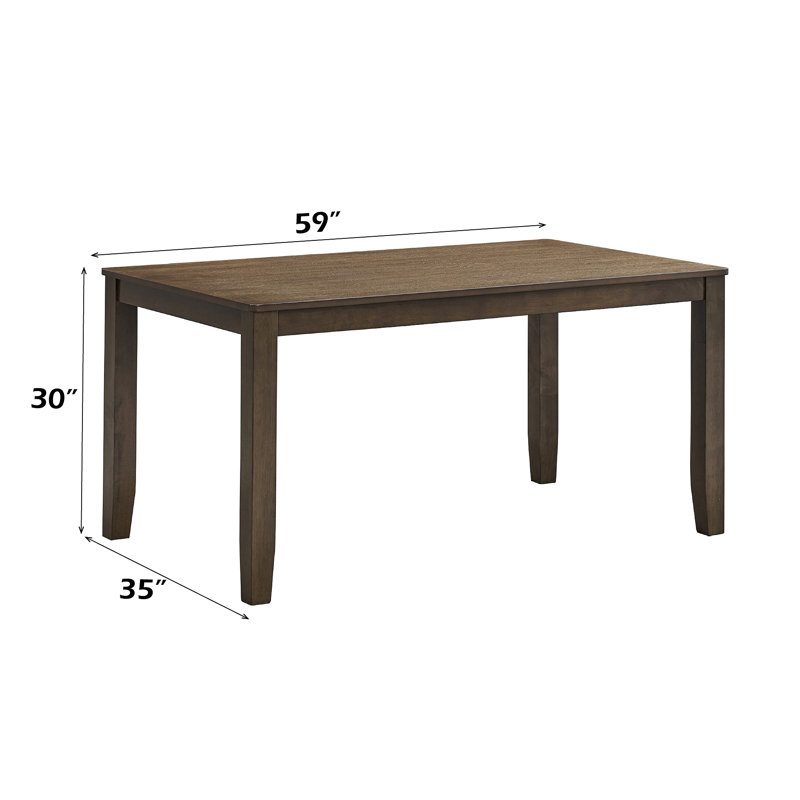 Table de salle à manger, Noyer, H 30,03 po x L 59,03 po x l 35,03 po, Manufactured Wood