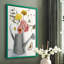 «Watering Can Bouquet II», reproduction encadrée - bois massif-1179890722-1179890723