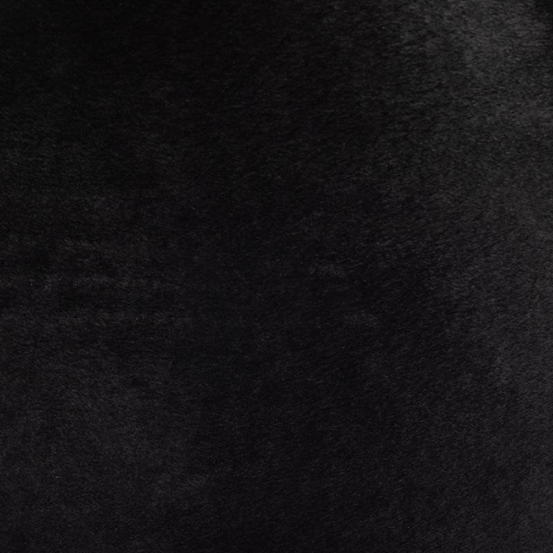 Repose-pieds rembourré Acker, Black Hair On Hide Genuine Leather