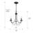 Mbagaya 3 - Light Steel Dimmable Empire Chandelier - Matte Black-1010645468