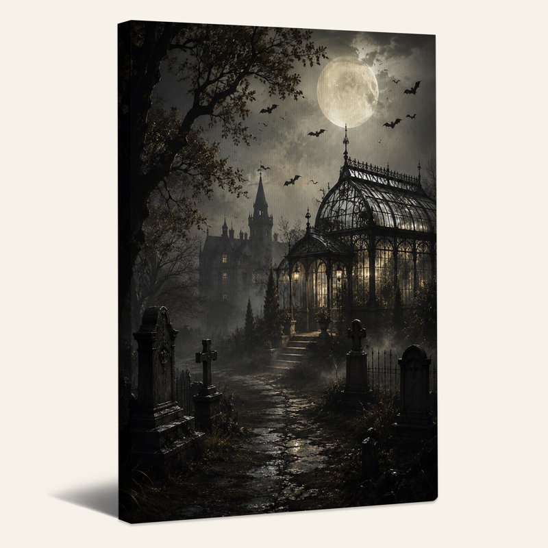 Art mural sur toile Halloween, 48"H x 32"W