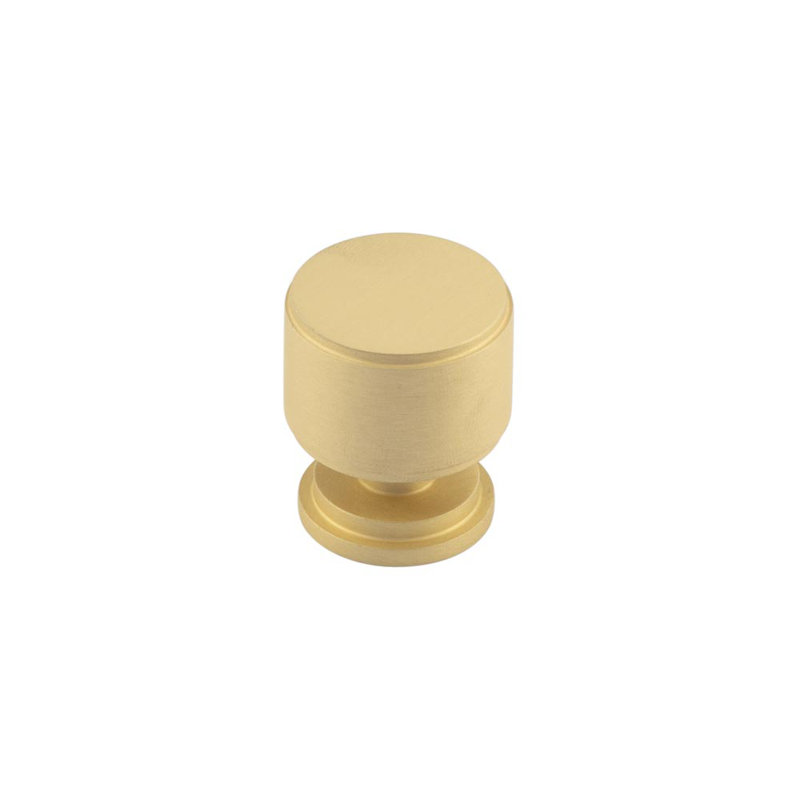 Belgrave 30mm Diameter Cylindrical Knob, Satin Brass